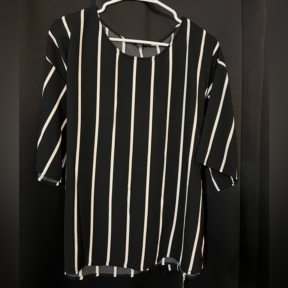 Black and white blouse